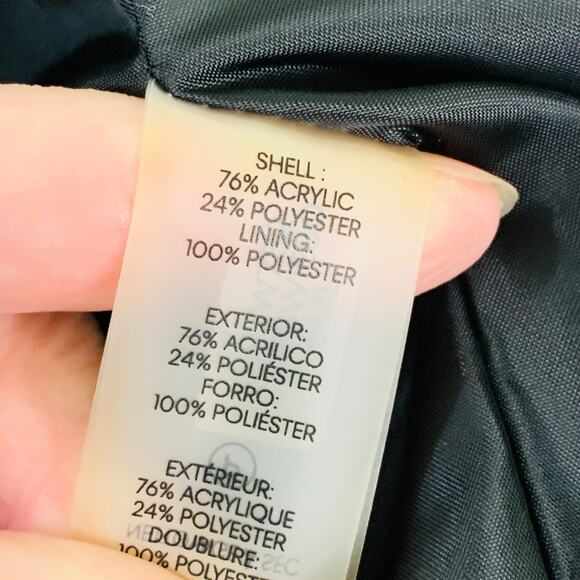 Calvin Klein Size 8 Women's Tweed Blazer Jacket Black White Preppy Work - Picture 9 of 9